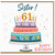 Sister 61st Birthday Card, Happy Birthday Card