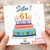 Sister 61st Birthday Card, Happy Birthday Card