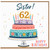 Sister 62nd Birthday Card, Happy Birthday Cake Design