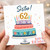 Sister 62nd Birthday Card, Happy Birthday Cake Design