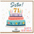 Sister 71st Birthday Card, Happy Birthday Floral Cake Card