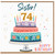 Sister 74th Birthday Card, Happy Birthday Cake Design