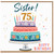 Sister 75th Birthday Card, Happy Birthday Cake Design