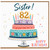 Sister 82nd Birthday Card, Happy Birthday Cake Design