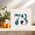 73rd Birthday Card - Marble Number Design, Age 73-145mm x 145mm Square - Kraft, Includes Kraft Envelope