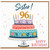 Sister 96th Birthday Card, Happy Birthday Cake Design