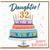 Daughter 32nd Birthday Card, Floral Cake Birthday Card