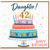 42nd Birthday Card for Daughter, Happy Birthday Cake Design