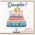 Daughter 45th Birthday Card - Happy Birthday Cake Design