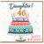 46th Birthday Card for Daughter, Happy Birthday Cake Design