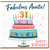 31st Birthday Card for Auntie, Fabulous Auntie Happy Birthday Cake Card