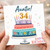 Auntie 34th Birthday Card, Happy Birthday Cake Design
