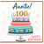 Auntie 100th Birthday Card, Happy Birthday Cake Design Card