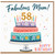 58th Birthday Card for Mum, Fabulous Mum Birthday Card, Happy Birthday Card