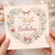 To My Wife on Your Birthday Card - Elegant Watercolour Floral Heart Wreath with Bow - Romantic Wife Birthday Card