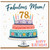 78th Birthday Card for Mum, Fabulous Mum Birthday Cake Design