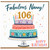 Nanny 106th Birthday Card, Fabulous Nanny Happy Birthday Card