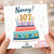 Nanny 107th Birthday Card, Happy Birthday Cake Design