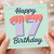 Happy 17 Birthday Card - Pastel Sprinkles Iced Number Design - Cute 17th Birthday Card for Teenager