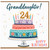 24th Birthday Card for Granddaughter, Happy Birthday Cake Design