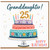 25th Birthday Card for Granddaughter, Happy Birthday Cake Design Card