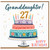 27th Birthday Card for Granddaughter, Happy Birthday Cake Design
