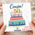 Cousin 50th Birthday Card, Happy Birthday Cake Design