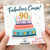 90th Birthday Cousin Card, Fabulous Cousin Happy Birthday Card with Cake Design
