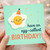 Funny Birthday Card - Cute Fried Egg with Party Hat - Have an Egg-cellent Birthday Pun for Friends, Family, Him or Her