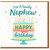 Nephew Birthday Card - For a Lovely Nephew, Colourful Cake with Candles and Confetti, Cute Happy Birthday Design