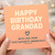 Grandad Birthday Card from Your Favourite Grandchild - Happy Birthday Grandad Message with Heart, Peach Design