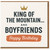 Boyfriend Birthday Card - 'King of the Mountain... and Boyfriends' Crown Design, Playful Typographic Happy Birthday Message