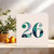 26th Birthday Card - Marbled Number 26 Design - 145mm x 145mm -, Includes Kraft Envelope