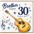 Brother 30th Birthday Card, Guitar Music Themed Happy 30th Birthday Card