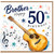 Brother 50th Birthday Card, Musical Guitar Birthday Card for Brother