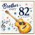 Brother 82nd Birthday Card, Guitar Music Design