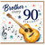 Brother 90th Birthday Card, Music Guitar Design