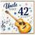 Uncle 42nd Birthday Card, Guitar Music Theme Birthday Card