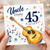 Uncle 45th Birthday Card, Happy Birthday Guitar and Music Notes Design