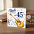Uncle 45th Birthday Card, Happy Birthday Guitar and Music Notes Design