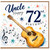 72nd Birthday Uncle Card, Musical Guitar Happy Birthday Card