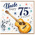 Uncle 75th Birthday Card, Musical Guitar Birthday Card