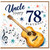 Uncle Happy 78th Birthday Card with Guitar and Music Notes
