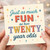 Funny Anniversary Card for Couple - Just as much FUN as two TWENTY year olds - Retro Starburst Typography
