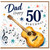 Dad 50th Birthday Card, Happy Birthday Guitar Music Design