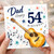 Dad 54th Birthday Card, Musical Guitar Birthday Card