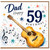 Dad 59th Birthday Card, Musical Guitar Birthday Card