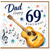Dad 69th Birthday Card, Musical Guitar Birthday Card