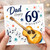 Dad 69th Birthday Card, Musical Guitar Birthday Card