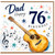 Dad 76th Birthday Card, Musical Guitar Birthday Card